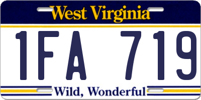 WV license plate 1FA719