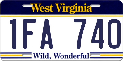 WV license plate 1FA740