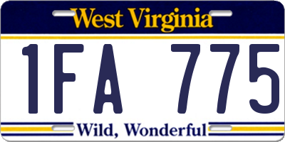 WV license plate 1FA775