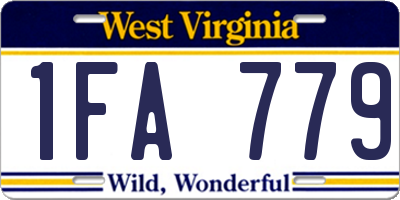 WV license plate 1FA779