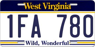WV license plate 1FA780