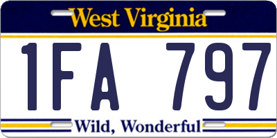WV license plate 1FA797