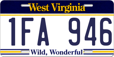 WV license plate 1FA946