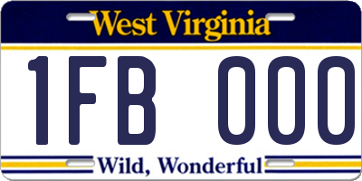 WV license plate 1FB000