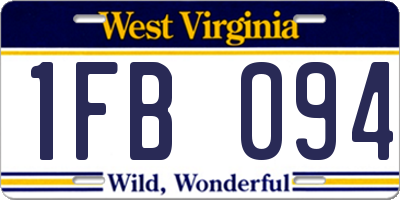 WV license plate 1FB094