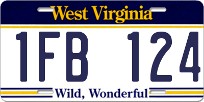 WV license plate 1FB124