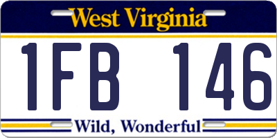 WV license plate 1FB146