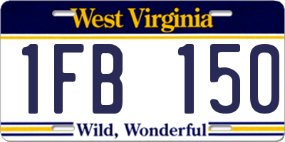 WV license plate 1FB150