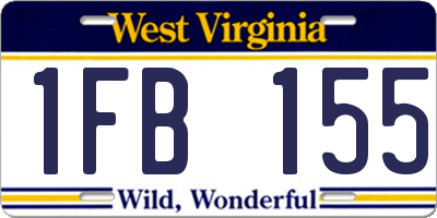 WV license plate 1FB155