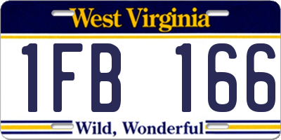 WV license plate 1FB166