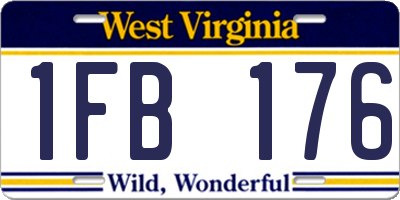 WV license plate 1FB176