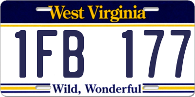 WV license plate 1FB177