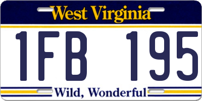 WV license plate 1FB195
