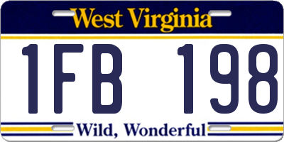 WV license plate 1FB198