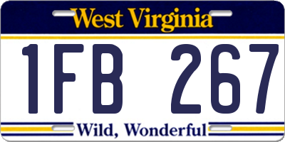 WV license plate 1FB267