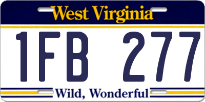 WV license plate 1FB277
