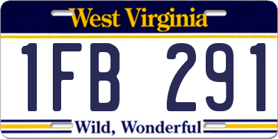 WV license plate 1FB291