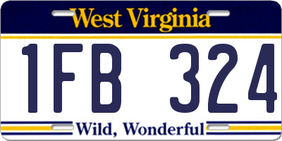 WV license plate 1FB324