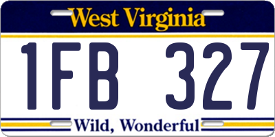 WV license plate 1FB327