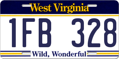 WV license plate 1FB328