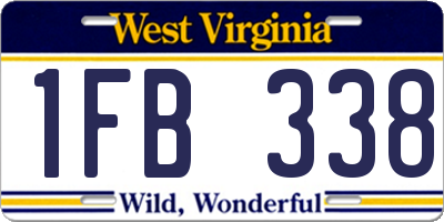 WV license plate 1FB338