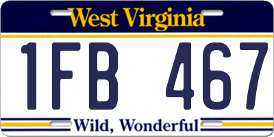 WV license plate 1FB467