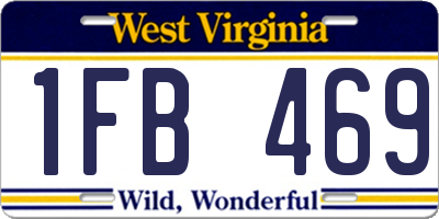 WV license plate 1FB469