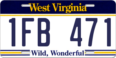 WV license plate 1FB471