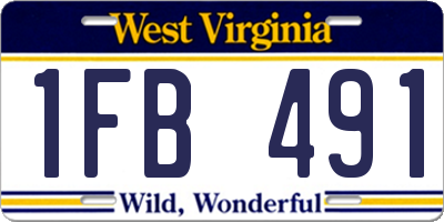 WV license plate 1FB491