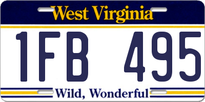 WV license plate 1FB495