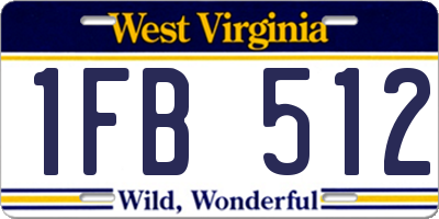 WV license plate 1FB512