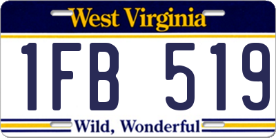 WV license plate 1FB519