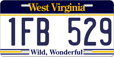 WV license plate 1FB529