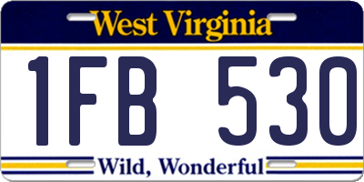 WV license plate 1FB530
