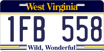 WV license plate 1FB558