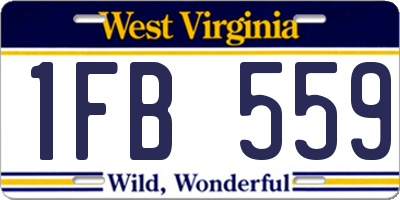 WV license plate 1FB559