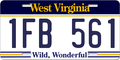 WV license plate 1FB561