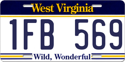 WV license plate 1FB569