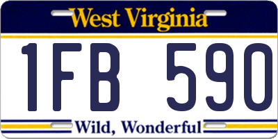 WV license plate 1FB590