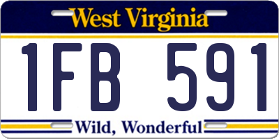 WV license plate 1FB591