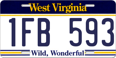 WV license plate 1FB593