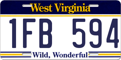 WV license plate 1FB594