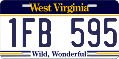 WV license plate 1FB595