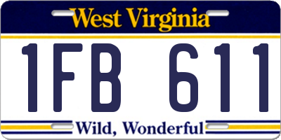 WV license plate 1FB611