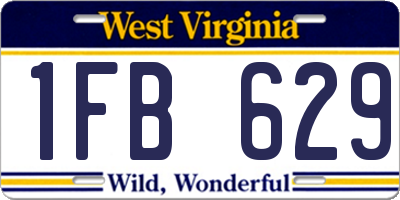 WV license plate 1FB629