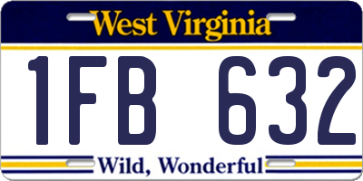 WV license plate 1FB632