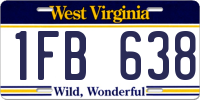 WV license plate 1FB638