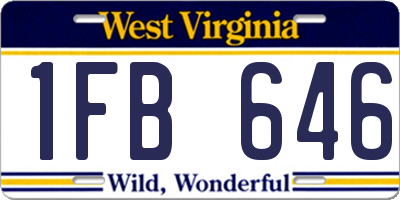 WV license plate 1FB646