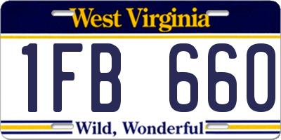 WV license plate 1FB660