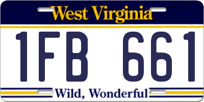 WV license plate 1FB661